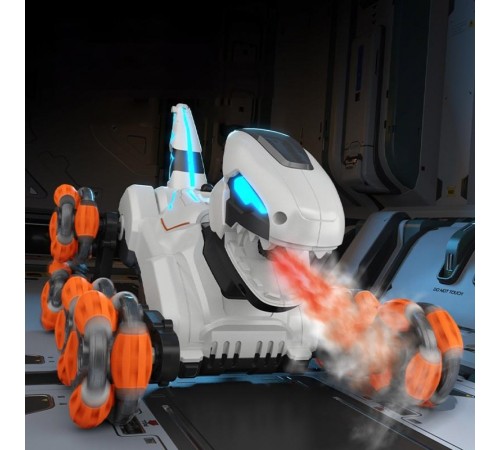 Дитячий восьмиколісний динозавр на радіокеруванні SHT 2590 2.4G (with 2 remote) Grey / Orange Дитячий восьмиколісний динозавр на радіокеруванні SHT 2590 2.4G (with 2 remote) Grey / Orange