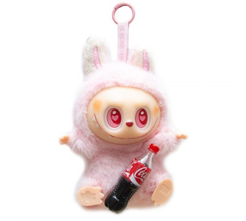 Іграшка - брелок Labubu monsters Pop Mart Big model Cola and Bottle with light and sound Random color Іграшка - брелок Labubu monsters Pop Mart Big model Cola and Bottle with light and sound Random color