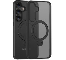 TPU+PC чохол MagSafe Colorful HQ Ring для Samsung Galaxy S25 Black