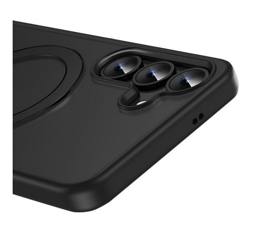 TPU+PC чохол MagSafe Colorful HQ Ring для Samsung Galaxy S25 Black TPU+PC чохол MagSafe Colorful HQ Ring для Samsung Galaxy S25 Black