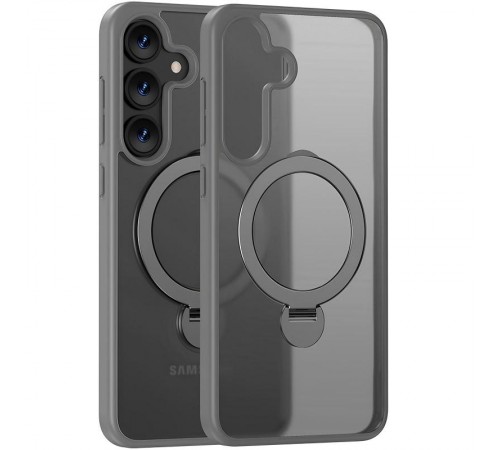 TPU+PC чохол MagSafe Colorful HQ Ring для Samsung Galaxy S25 Grey