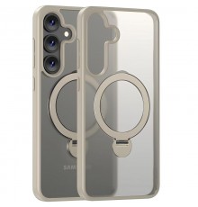 TPU+PC чохол MagSafe Colorful HQ Ring для Samsung Galaxy S25 Light Grey
