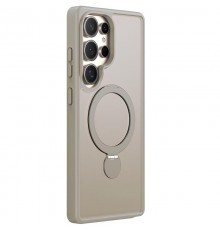 TPU+PC чохол MagSafe Colorful HQ Ring для Samsung Galaxy S25 Ultra Light Grey
