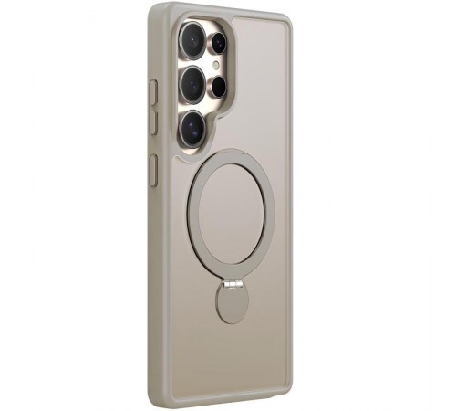 TPU+PC чохол MagSafe Colorful HQ Ring для Samsung Galaxy S25 Ultra Light Grey TPU+PC чохол MagSafe Colorful HQ Ring для Samsung Galaxy S25 Ultra Light Grey