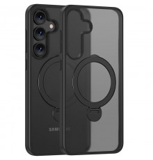 TPU+PC чохол MagSafe Colorful HQ Ring для Samsung Galaxy S25+ Black
