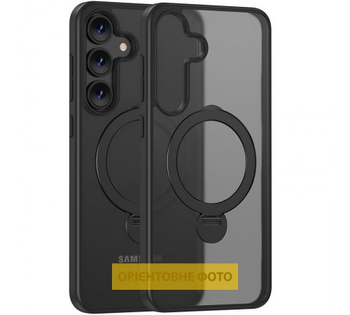TPU+PC чохол MagSafe Colorful HQ Ring для Samsung Galaxy S25 Edge Black