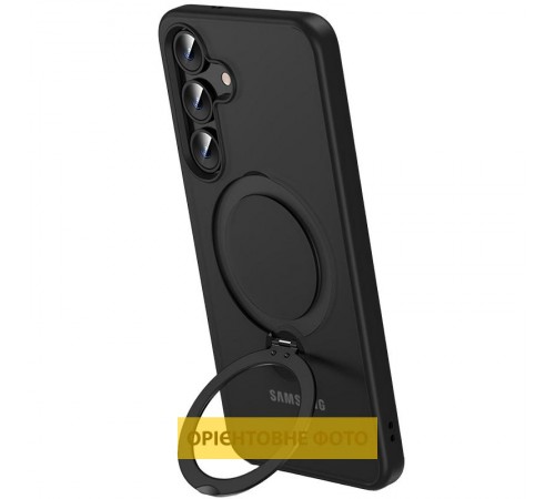 TPU+PC чохол MagSafe Colorful HQ Ring для Samsung Galaxy S25 Edge Black
