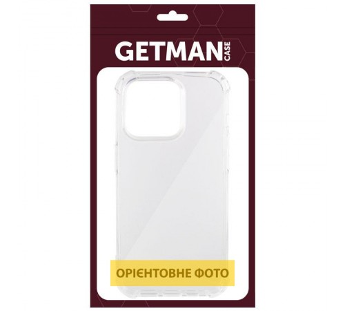 TPU чохол GETMAN Ease logo посилені кути для Apple iPhone 17 Air (6.6") Безбарвний (прозорий)