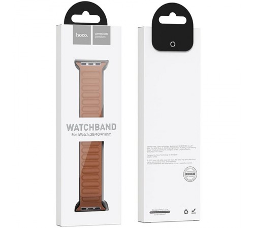Ремінець Hoco WA23 Original series leather chain magnetic strap для Apple watch 42(ser.1-3)/44/45/49m Brown Ремінець Hoco WA23 Original series leather chain magnetic strap для Apple watch 42(ser.1-3)/44/45/49m Brown