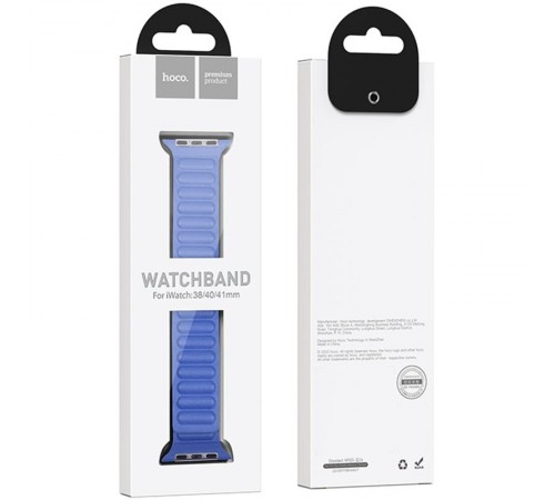 Ремінець Hoco WA23 Original series leather chain magnetic strap для Apple watch 42(ser.1-3)/44/45/49m Klein Blue Ремінець Hoco WA23 Original series leather chain magnetic strap для Apple watch 42(ser.1-3)/44/45/49m Klein Blue