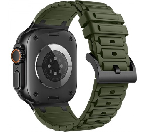Ремінець Hoco WA35 Emir series thickened silicone strap для Apple watch 44/45/46/49mm Army Green Ремінець Hoco WA35 Emir series thickened silicone strap для Apple watch 44/45/46/49mm Army Green