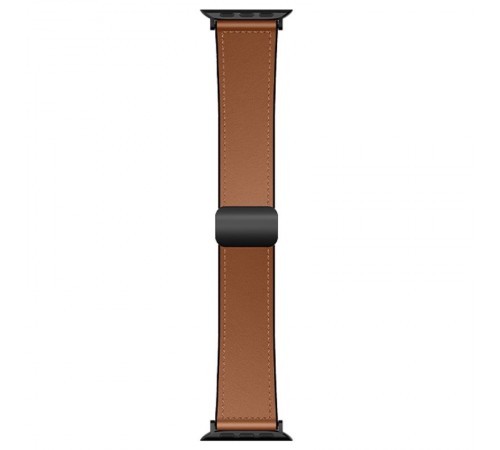 Ремінець Hoco WA34 Basic magnetic buckle silicone leather strap для Apple watch 44/45/46/49mm Brown Ремінець Hoco WA34 Basic magnetic buckle silicone leather strap для Apple watch 44/45/46/49mm Brown