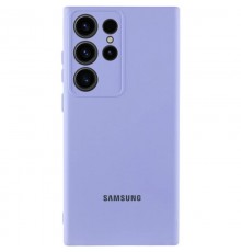 Чохол Silicone Cover Lakshmi Full Camera (AA) with logo для Samsung Galaxy S24 Ultra Бузковий / Dasheen
