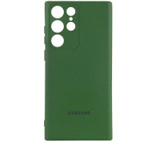Чохол Silicone Cover Lakshmi Full Camera (AA) with logo для Samsung Galaxy S24 Ultra Зелений / Dark green