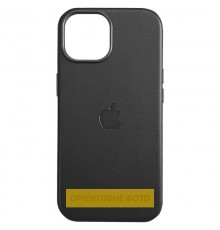 Шкіряний чохол Leather Case (AAA) with MagSafe and Animation для Apple iPhone 16 Plus (6.7") Black