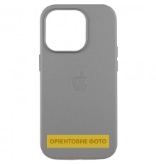 Шкіряний чохол Leather Case (AAA) with MagSafe and Animation для Apple iPhone 16 Plus (6.7") Light Gray