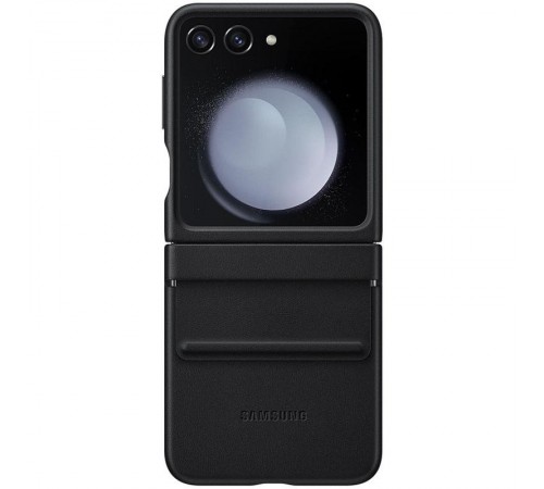 Шкіряний чохол Leather Case (AAA) для Samsung Galaxy Z Flip7 Black
