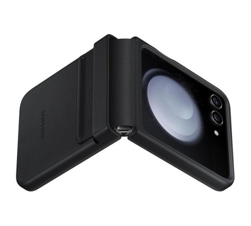 Шкіряний чохол Leather Case (AAA) для Samsung Galaxy Z Flip7 Black