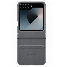 Шкіряний чохол Leather Case (AAA) для Samsung Galaxy Z Flip7 Dark Gray