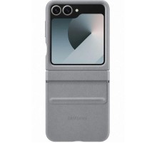 Шкіряний чохол Leather Case (AAA) для Samsung Galaxy Z Flip7 Light Gray