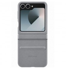 Шкіряний чохол Leather Case (AAA) для Samsung Galaxy Z Flip7 Light Gray