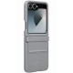 Шкіряний чохол Leather Case (AAA) для Samsung Galaxy Z Flip7 Light Gray