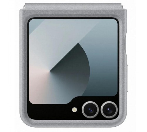 Шкіряний чохол Leather Case (AAA) для Samsung Galaxy Z Flip7 Light Gray