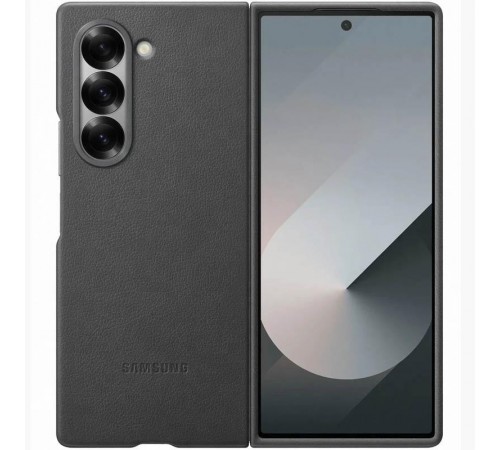 Шкіряний чохол Leather Case (AAA) для Samsung Galaxy Z Fold7 Gray