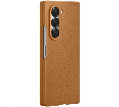 Шкіряний чохол Leather Case (AAA) для Samsung Galaxy Z Fold7 Tan