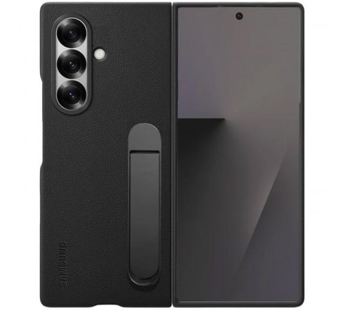Шкіряний чохол Leather Case (AAA) with stand для Samsung Galaxy Z Fold7 Black