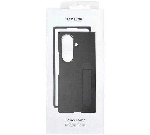 Шкіряний чохол Leather Case (AAA) with stand для Samsung Galaxy Z Fold7 Black