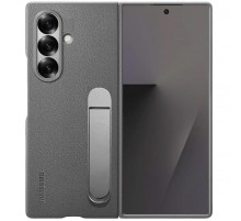 Шкіряний чохол Leather Case (AAA) with stand для Samsung Galaxy Z Fold7 Gray