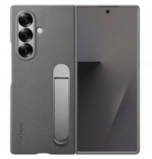 Шкіряний чохол Leather Case (AAA) with stand для Samsung Galaxy Z Fold7 Gray