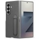 Шкіряний чохол Leather Case (AAA) with stand для Samsung Galaxy Z Fold7 Gray