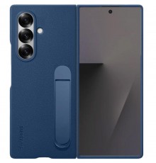 Шкіряний чохол Leather Case (AAA) with stand для Samsung Galaxy Z Fold7 Navy