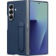 Шкіряний чохол Leather Case (AAA) with stand для Samsung Galaxy Z Fold7 Navy