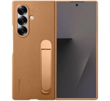 Шкіряний чохол Leather Case (AAA) with stand для Samsung Galaxy Z Fold7 Tan