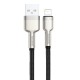 Дата кабель Baseus Cafule Series Metal USB to Lightning 2.4A (0.25m) (CALJK-0) Black