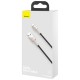 Дата кабель Baseus Cafule Series Metal USB to Lightning 2.4A (0.25m) (CALJK-0) Black