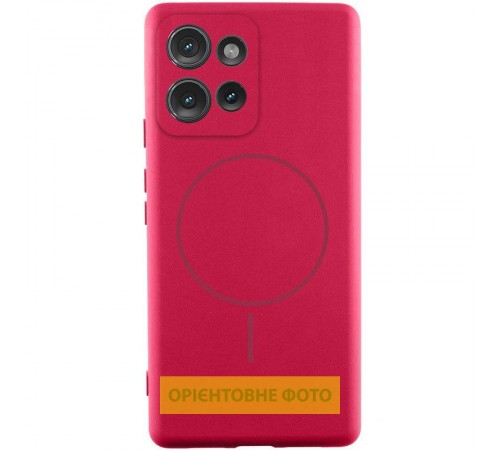 Чохол Silicone Cover Lakshmi Full Camera (AA) with MagFit для Motorola Edge 60 / 60 Fusion Червоний / Rose Red Чохол Silicone Cover Lakshmi Full Camera (AA) with MagFit для Motorola Edge 60 / 60 Fusion Червоний / Rose Red