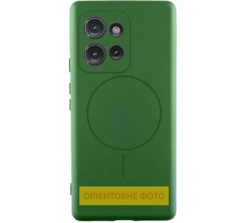 Чохол Silicone Cover Lakshmi Full Camera (AA) with MagFit для Motorola Edge 60 / 60 Fusion Зелений / Dark green Чохол Silicone Cover Lakshmi Full Camera (AA) with MagFit для Motorola Edge 60 / 60 Fusion Зелений / Dark green