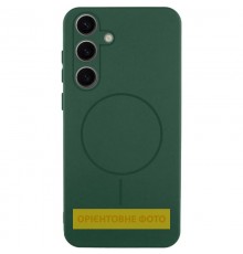 Чохол Silicone Cover Lakshmi Full Camera (AA) with MagFit для Samsung Galaxy S25 Edge Зелений / Dark green