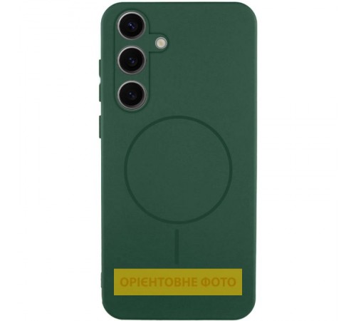 Чохол Silicone Cover Lakshmi Full Camera (AA) with MagFit для Samsung Galaxy S25 Edge Зелений / Dark green Чохол Silicone Cover Lakshmi Full Camera (AA) with MagFit для Samsung Galaxy S25 Edge Зелений / Dark green