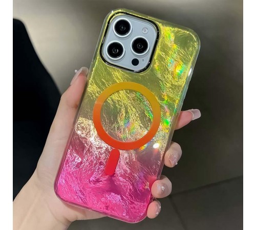 Чохол TPU Shiny Mountain (MagFit) для Apple iPhone 17 Pro (6.3") Yellow / Pink
