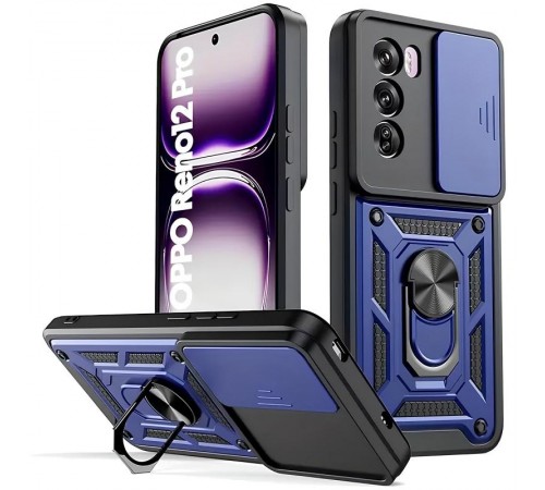 Ударостійкий чохол Camshield Serge Ring для Oppo Reno 12 Pro 5G Синій Ударостійкий чохол Camshield Serge Ring для Oppo Reno 12 Pro 5G Синій