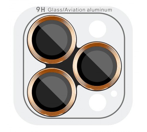 Захисне скло Metal Classic на камеру (у упак.) для Apple iPhone 17 Pro (6.3") / 17 Pro Max (6.9") Помаранчевий / Orange