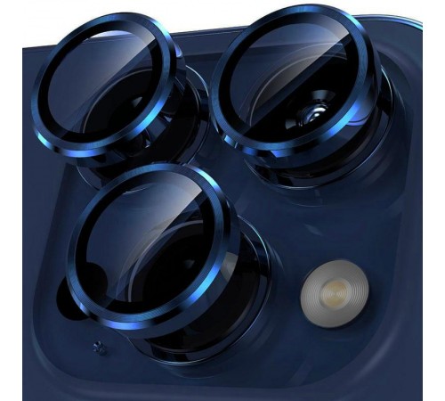 Захисне скло Metal Classic на камеру (у упак.) для Apple iPhone 17 Pro (6.3") / 17 Pro Max (6.9") Синій / Dark Blue
