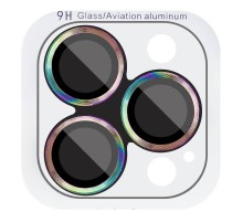 Захисне скло Metal Classic на камеру (у упак.) для Apple iPhone 17 Pro (6.3") / 17 Pro Max (6.9") Бузковий / Rainbow