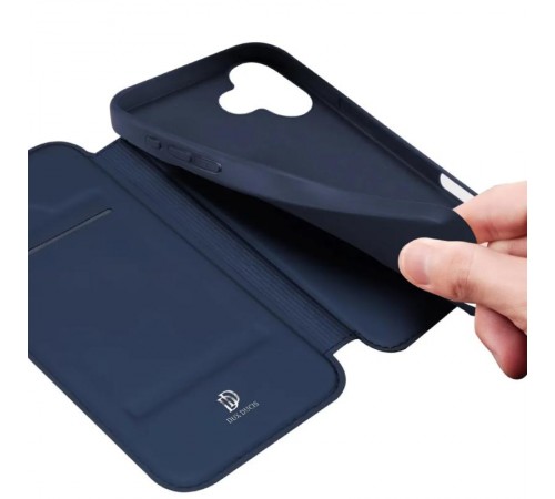 Чохол-книжка Dux Ducis з кишенею для візиток для Apple iPhone 17 (6.3") Синій