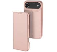 Чохол-книжка Dux Ducis з кишенею для візиток для Apple iPhone 17 Air (6.5") Rose Gold